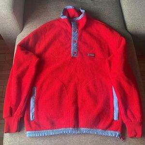 vintage fleece red